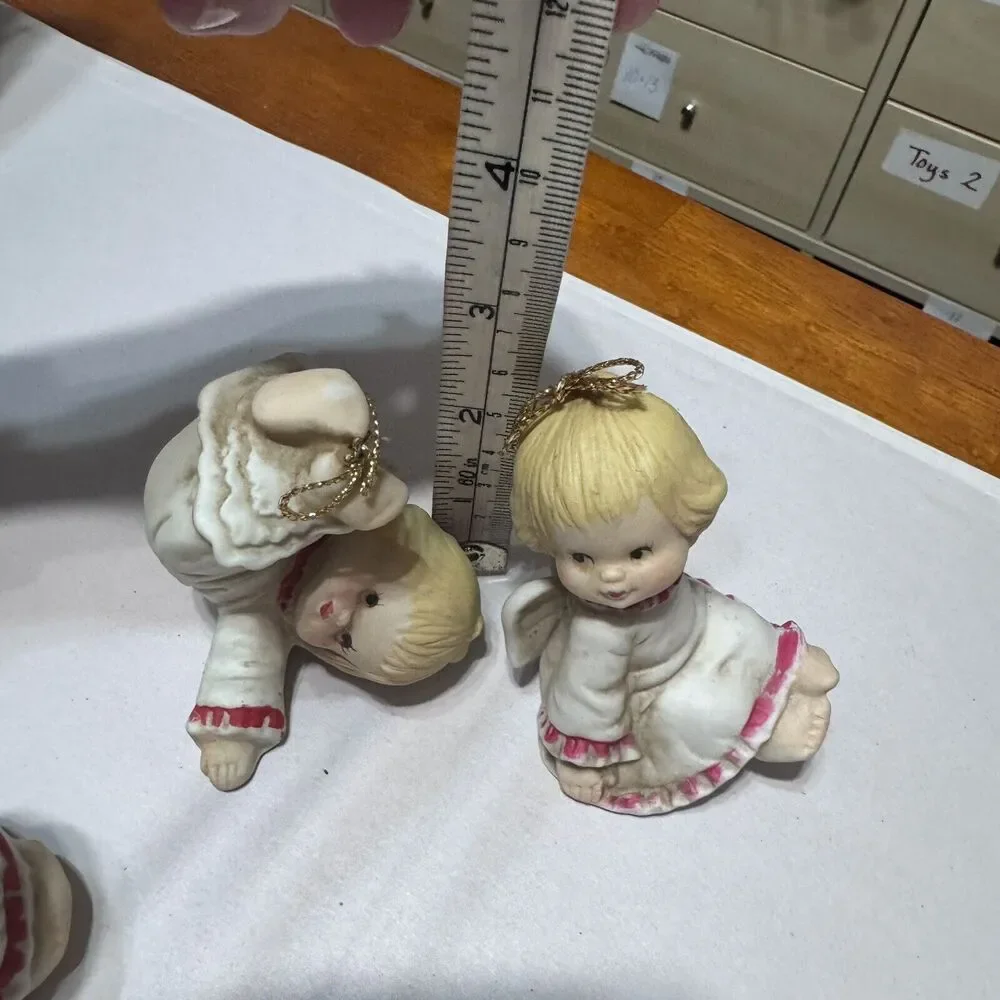 OCI‎ Omnibus Angels lot of 3 porcelain ornaments vintage cherubs cute